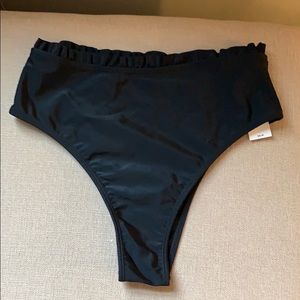 Express High Rise Bikini Bottoms Size M NWT